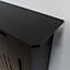Black Vertical Line Design Radiator Cover - Adjustable