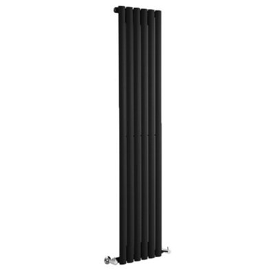 Black Vertical Single Panel Radiator 1780mm x 354mm