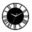 Black Wall Clock Roman Numeral Decorative Silent Wall Clock for Living Room Decor Fireplace 300mm