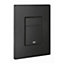 Black Wall Hung Toilet WC Pan with GROHE 0.82m Concealed Cistern Dual Flush  Frame - Phantom Black