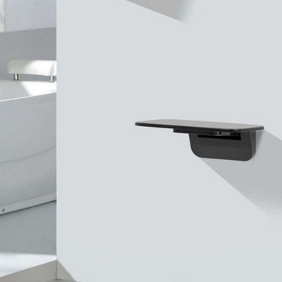 Black Wall Mounted Heavy Duty Folding Shower Seat - 6