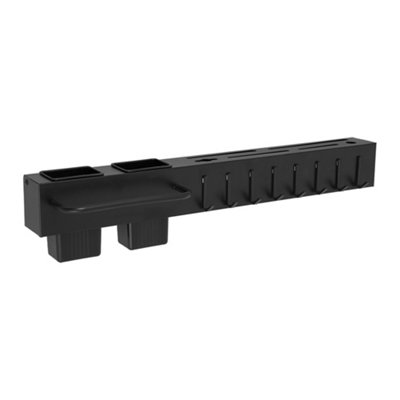 Black Wall-Mounted Multi-functional Kitchen Utensil Storage Rack, 50cm W