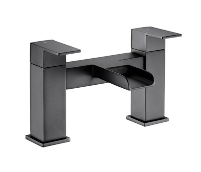 Black Waterfall Bath Filler Tap