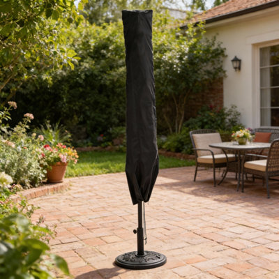 Housse De Parasol Déporté Toutes Saisons Anthracite – Protection Contre Intempéries, UV, Poussière – Bosmere
