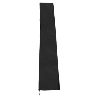 Black Waterproof Outdoor Patio Umbrella Parasol Cover with Zipper and Drawstring 210D Oxford - 4