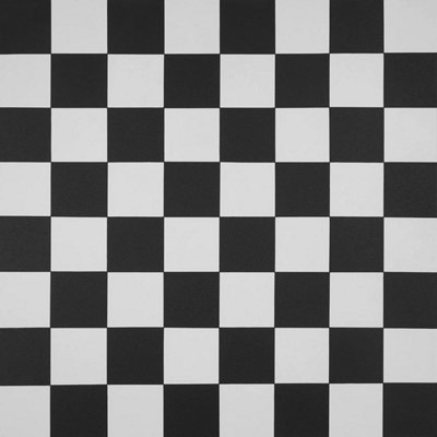 Black White Checkerboard Tile Effect Vinyl Flooring Waterproof Lino Vinyl Bathroom Floor Roll