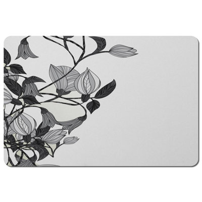 Black & White Flower Illustration (Placemat) / Default Title