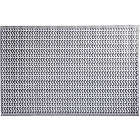 Black & White Geometric Outdoor Rug Camping Floor Mat Picnic Blanket 120 x 180cm