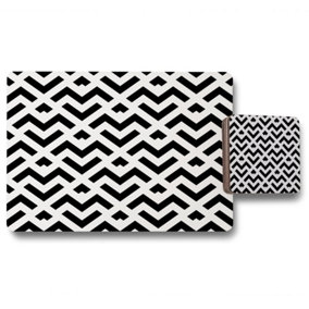 Black & White Geometric (Placemat & Coaster Set) / Default Title