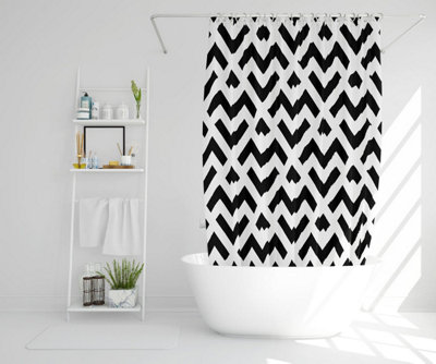 Black & White Geometric (Shower Curtain) / Default Title