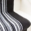 Black White Striped Cut To Measure Stair Carpet Runner 60cm Wide