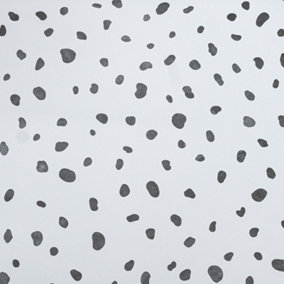 Black & White Wallpaper Dalmatian Spot Dot Pattern Smooth Thick Paste The Paper