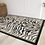 Black White Zebra Print Living Room Rug 160x230cm