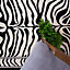 Black White Zebra Print Living Room Rug 160x230cm