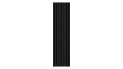Black wide slat Luxe Grand Acoustic wood wall panel