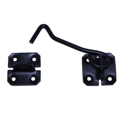 Black Wire Cabin Hook Fence Latch 4"