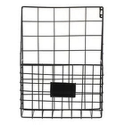 Black Wire Magazine Newspaper Basket Wall Mounted Post Storage Rack ...