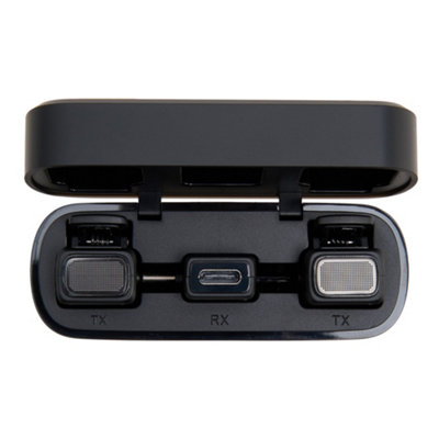 Black Wireless Lavalier Microphone for Android Used Up to 6 Hours