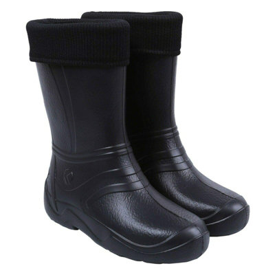 Black Women s Ladies Wellies Lightweight EVA Wellington Boots Rain Boots Waterproof Durable Gardening Size 8 UK