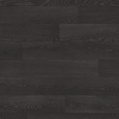 Black Wood Effect Flooring, Anti-Slip Contract Commercial Heavy-Duty Vinyl Flooring with 3.0mm Thickness-3m(9'9") X 2m(6'6")-6m²