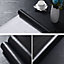 Black Wood Panel Effect Waterproof Kitchen Wallpaper Furniture Sticker Self Adhesive L 200 cm x W 60 cm