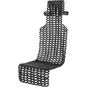 Black Wooden beaded seat cover - Wood Beaded Car Seat Beads - Massage Comfortable Wooden Seat Cushion - 145cm Long and 40cm Wide