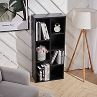 Black Wooden Bookcase Bookshelf Storage Shelving Unit 105 cm H