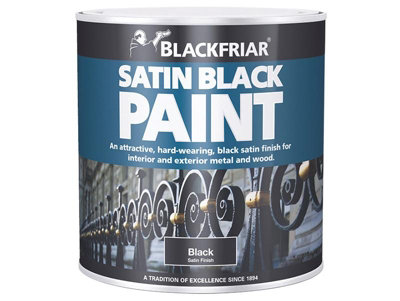 Blackfriar 250Ml Satin Black Paint for Wood and Metal