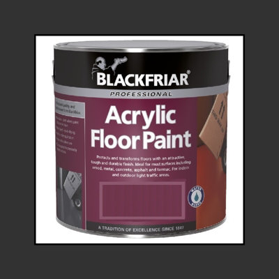 Blackfriar Acrylic Floor Paint - Hard Wearing - Black - 2.5 Litre | DIY ...