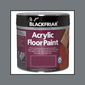 Blackfriar Acrylic Floor Paint - Hard Wearing - Mid Grey - 1 Litre