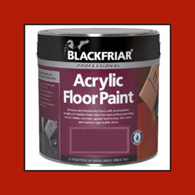 Blackfriar Acrylic Floor Paint - Hard Wearing - Tile Red - 2.5 Litre
