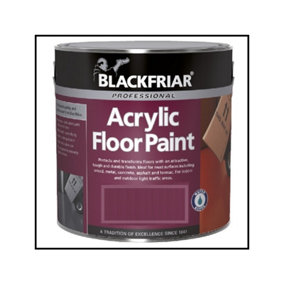 Blackfriar Acrylic Floor Paint - Hard Wearing - White - 2.5 Litre