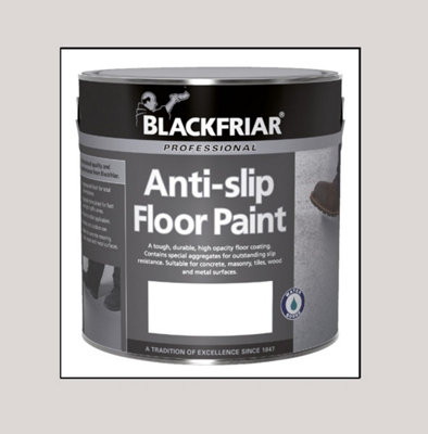 Blackfriar Anti-Slip Floor Paint - Tough and Durable - Light Grey - 2.5 ...