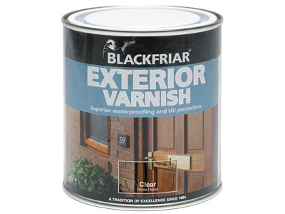 Blackfriar BF0090002F3 Exterior Varnish UV77 Clear Satin 250ml BKFEVS250