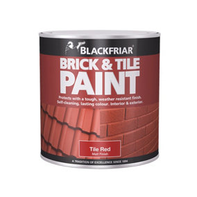 Blackfriar BF0160001E1 Brick & Tile Paint Matt Red 500ml BKFBTMR500