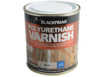 Blackfriar BF0230002E1 Polyurethane Varnish P100 Clear Satin 500ml BKFPCSV500