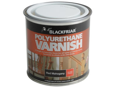 Blackfriar BF0250002F1 Polyurethane Varnish P35 Deep Red Mahogany Gloss 250ml BKFPVGRM250