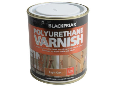 Blackfriar BF0250003E1 Polyurethane Varnish P40 Light Oak Gloss 500ml BKFPVGLO500