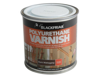 Blackfriar BF0250008F1 Polyurethane Varnish P65 Dark Mahogany Gloss 250ml BKFPVGDM250