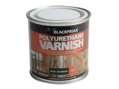 Blackfriar BF0250010F1 Polyurethane Varnish P85 Dark Jacobean Gloss 250ml BKFPVGDJ250