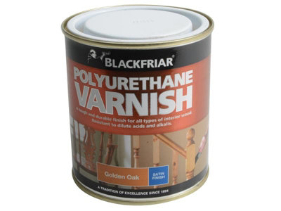 Blackfriar BF0260001E1 Polyurethane Varnish Satin Golden Oak 500ml BKFPVSGO500