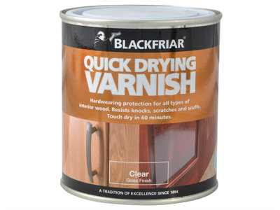 Blackfriar BF0270001E1 Quick Drying Duratough Interior Varnish Clear Gloss 500ml BKFQDDVCG500