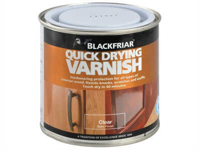 Blackfriar BF0270002E1 Quick Drying Duratough Interior Varnish Clear Satin 500ml BKFQDDVCS500