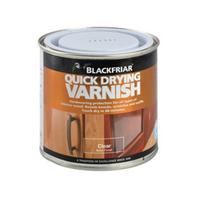 Blackfriar BF0270002E1 Quick Drying Duratough Interior Varnish Clear Satin 500ml BKFQDDVCS500