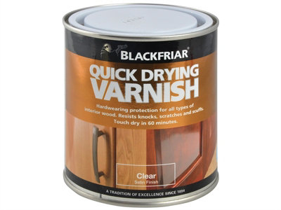 Blackfriar BF0270002F1 Quick Drying Duratough Interior Varnish Clear Satin 250ml BKFQDDVCS250