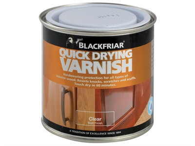 Blackfriar BF0270003E1 Quick Drying Duratough Interior Varnish Clear Matt 500ml BKFQDDVCM500