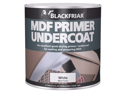 Blackfriar BF0380001E2 Quick Drying MDF Acrylic Primer Undercoat 500ml BKFMDFP500