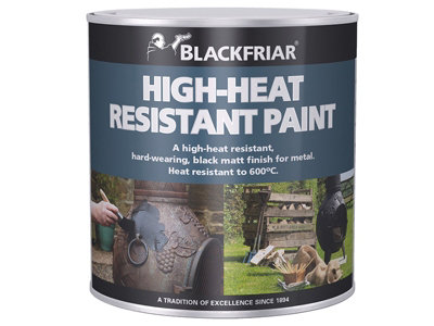 Blackfriar BF0520004E1 High-Heat Resistant Paint Black 500ml BKFHRB500