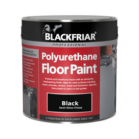 Blackfriar Professional Polyurethane Floor Paint - Black 1 Litre