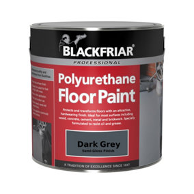 Blackfriar Professional Polyurethane Floor Paint - Dark Grey 2.5 Litre